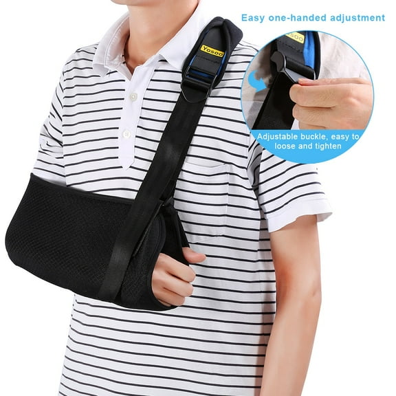 ESTINK Yosoo Arm Sling Shoulder Bracing High Pouch Support Strap Black Shoulder Arm Sling