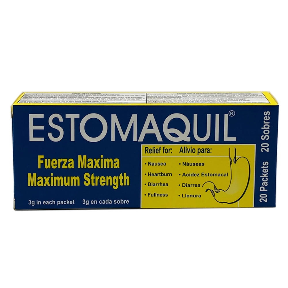 ESTOMAQUIL, Maximum Strength Powder, Help You Relief Nausea Heartburn, Stomach Inflammation, 20 Count (Pack of 1)