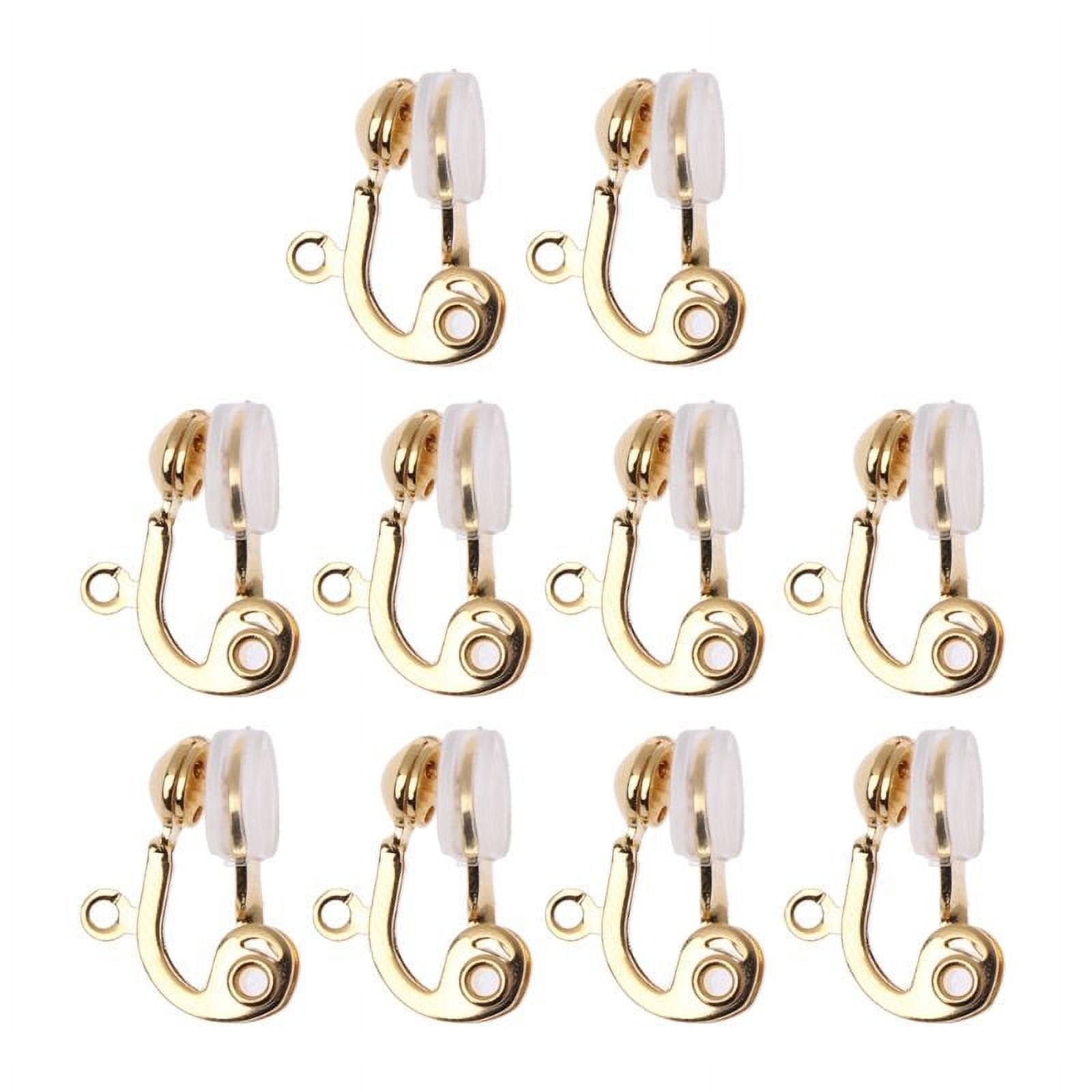 18 Pieces Clip-on Earrings Converter with Silicone Earring Pads 3 Colors  Clip-on Earring Converter with Easy Open Loop for None Pierced Ears DIY
