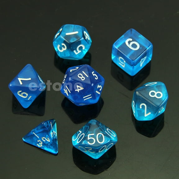ESTONE 7-Dice Sided D4 D6 D8 D10 D12 D20 Magic-the-Gathering RPG Poly Game Set
