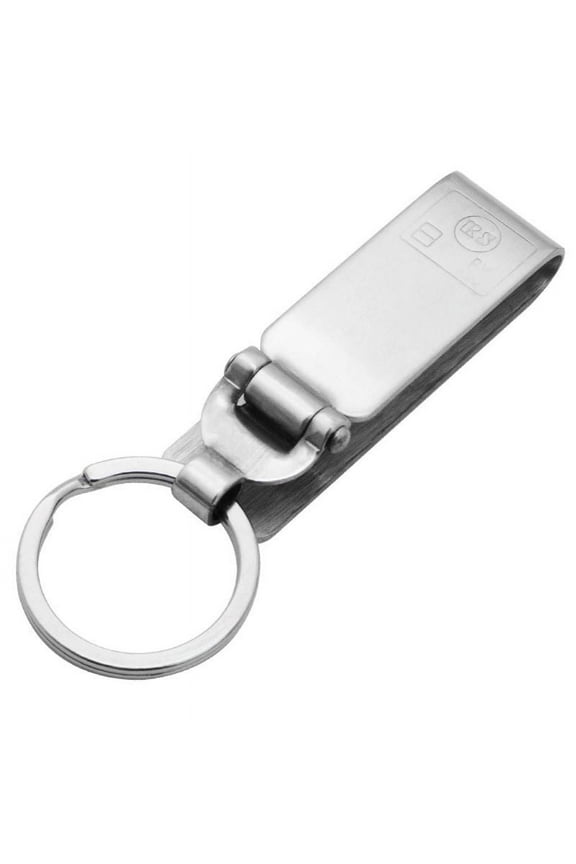 E Anti-Lost Heavy Duty Stainless Steel Belt Keyring Key Holder Key-Clip Detachable