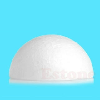 Half Round Foam Styrofoam Polystyrene Ball (8 inch) for Crafting Painting Drawing