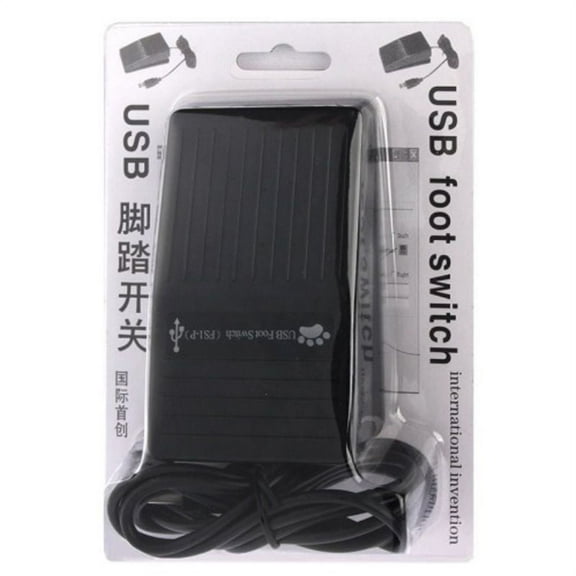 ESTONE Plastic USB Single Foot Switch Pedal Control Pre-Progr Key for Keyboard Mouse PC