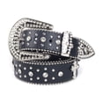 thumbnail image 1 of ESTRAPVIA Men's and Women's Western Belt Rhinestone Cross Design, 1 of 5