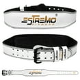 thumbnail image 1 of ESTREMO Weightlifting Belt-Genuine Leather 4”Back Support Belt, Steel Buckle,Ideal for Gym and Lifting,White, 1 of 7
