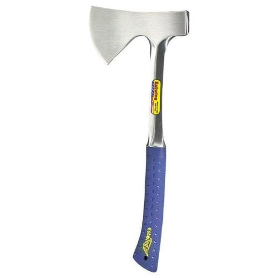ESTWING Camper's Axe - 16" Camping Ax with Forged Steel Construction & Shock Reduction Grip - E44A