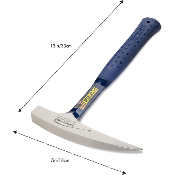 ESTWING Rock Pick - 22 oz Geology Hammer with Pointed Tip & Shock Reduction Grip - E3-22P