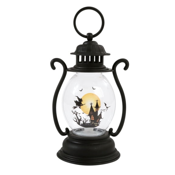 ESULOMP 2PC Halloween LED Lantern Lights, Small Vintage Decorative Candle Lanterns, Halloween Decorations Wind Lights LED Electronic Candle Lights, Indoors Halloween Bars Terrifying Hanging Lanterns