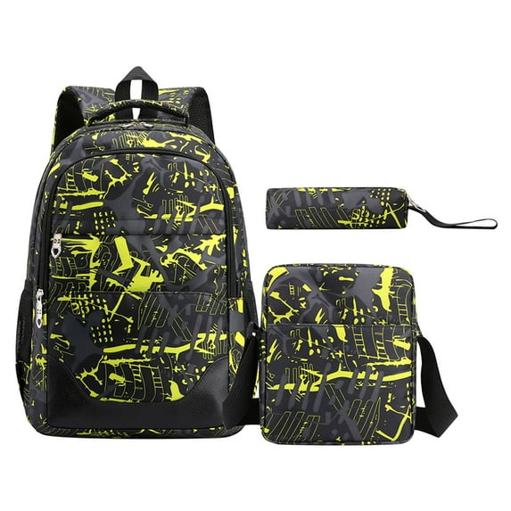 ESULOMP Backpack High School Backpack Three Sets Of Leisure Large Capacity Outdoor Travel Backpack