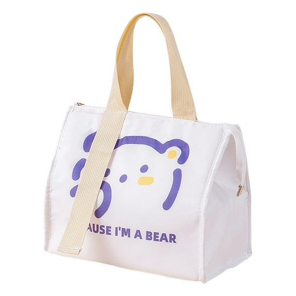 ESULOMP Bento Bag Student with Rice Portable Lunch Bag Thermal Insulation Lunch Box Bag 9.8 x 5.9 x 8.7 inches