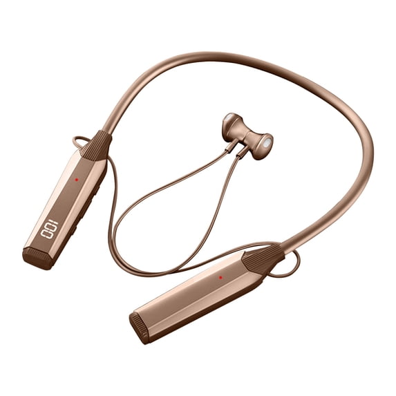 ESULOMP Bluetooth 5.4 Neck Mounted Intelligent Digital Display with Long Battery Life Stereo Surround Sound Wireless Earphones