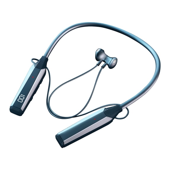 ESULOMP Bluetooth 5.4 Neck Mounted Intelligent Digital Display with Long Battery Life Stereo Surround Sound Wireless Earphones
