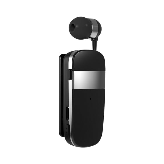 ESULOMP Bluetooth Earphones with Retractable Collar Clip Type Earplugs, Single Ear Car Bluetooth High-definition Call Intelligent Noise Reduction