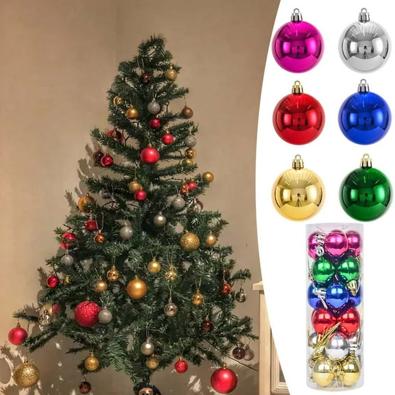 ESULOMP Christmas Ball Ornaments Shatterproof Christmas Ornaments Set Decorations for Xmas Tree Balls