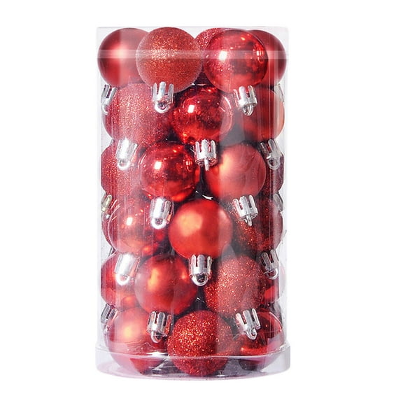 ESULOMP Christmas Balls Ornaments, 36Pcs Xmas Tree Decorations, 30mm/1.18" Shatterproof Christmas Tree Ornaments Hanging Ball for Holiday Wedding Party Decoration