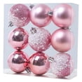 thumbnail image 1 of ESULOMP Christmas Balls Ornaments, 9Pcs Xmas Tree Decorations, 60mm/2.36" Shatterproof Christmas Tree Ornaments Hanging Ball for Holiday Wedding Party Decoration, 1 of 7