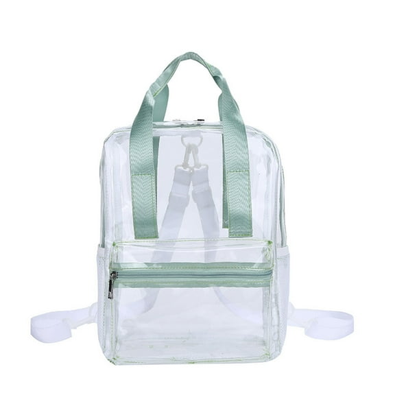 ESULOMP Clear Backpack Heavy Duty PVC Transparent Backpack Large School Book Bag