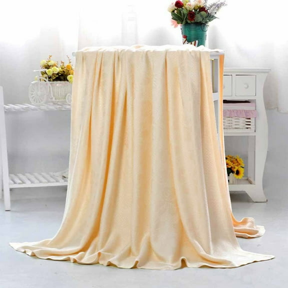 ESULOMP Cooling Blanket for Hot Sleepers, 39"x59" Breathable Summer Blanket, Cooling Thin Blankets for Night Sweats, Lightweight Double Sides Cooling Blankets, Yellow