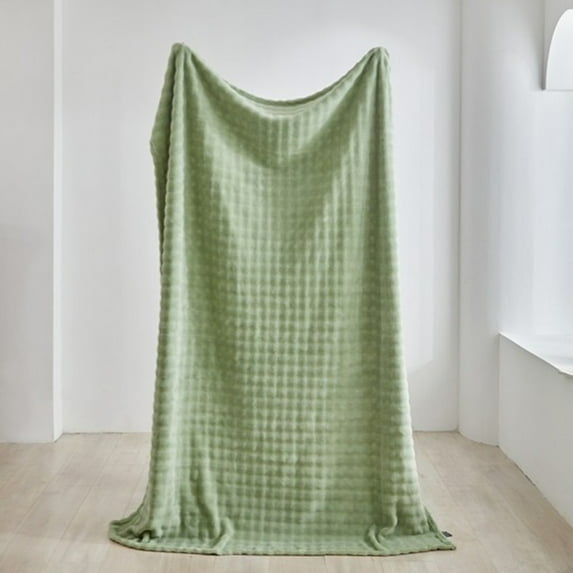 ESULOMP Cooling Blanket for Hot Sleepers, 4.95x3.28ft Breathable Summer Blanket, Cooling Thin Blankets for Night Sweats, Lightweight Double Sides Cooling Blankets, Green