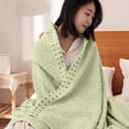 thumbnail image 1 of ESULOMP Cooling Blanket for Hot Sleepers, 59"x79" Breathable Summer Blanket, Cooling Thin Blankets for Night Sweats, Lightweight Double Sides Cooling Blankets, Green, 1 of 8