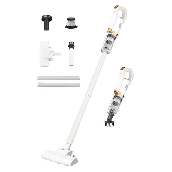 ESULOMP Cordless Stick Vacuum Cleaner For Mite Suction and Dust Removal Device with 4500Pa High Suction Power Floor Mopping, W45, White