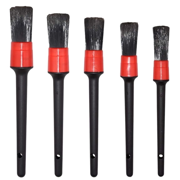 ESULOMP Detailing Brush Cleaning Natural Boar Hair Brushes Car Auto Detail Tools