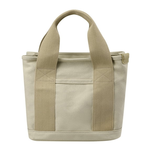 ESULOMP Fashion Canvas Bag Tote Bag Storage Bag Multi-Pocket Handbag Handle Bag Large Capacity Multi-pocket Handbag
