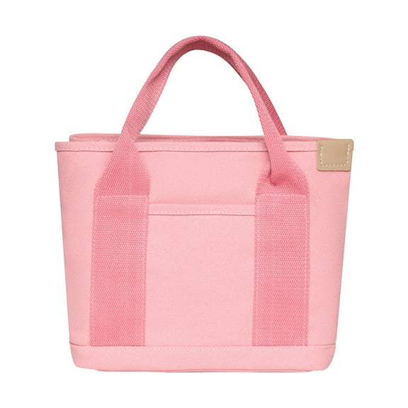 ESULOMP Fashion Canvas Bag Tote Bag Storage Bag Multi-Pocket Handbag Handle Bag