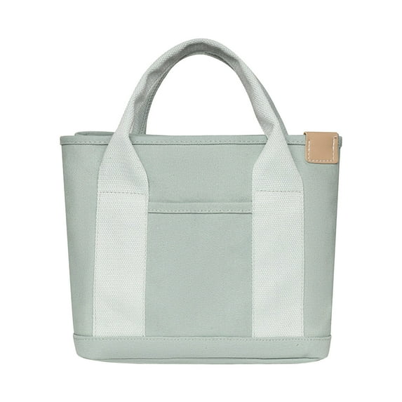 ESULOMP Fashion Canvas Bag Tote Bag Storage Bag Multi-Pocket Handbag Handle Bag