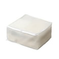 thumbnail image 1 of ESULOMP Folding Plastic Storage Box for Storage Under The Bed Odorless Material Moistureproof Trash Can Suitable for Pillows Coats Blankets White Translucent 17.71 x 17.71 x 7.87 inches, 1 of 7