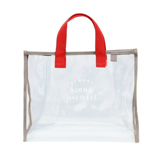 ESULOMP Fresh Summer Transparent PVC Swimming Bag Fashion Outdoor Travel Beach Handbag