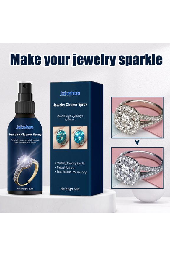 Gentle Jewelry Cleaner Solution Gold Earrings Diamond Rings Fine Fashion Jewelry Cleaner 50ml