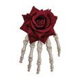 thumbnail image 1 of ESULOMP Halloween Decorations Horror Punk Dark Style Medium Hand Rose Head Clasp, 1 of 2