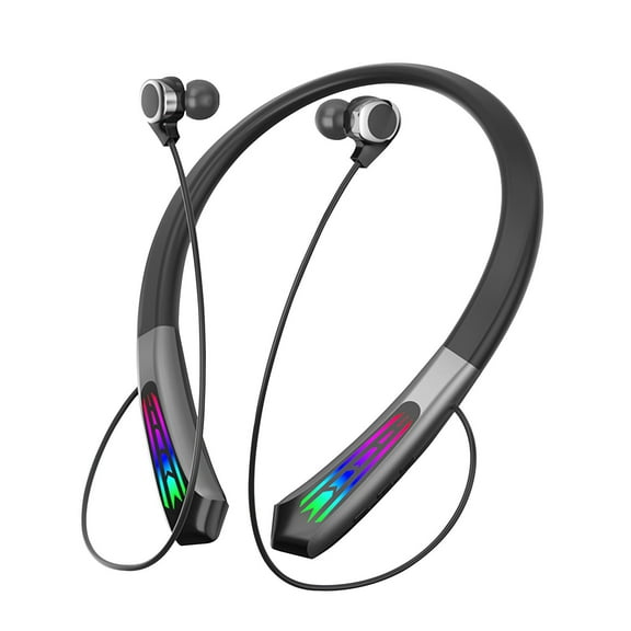 ESULOMP Hanging Neck Type Light-emitting Gaming Special Bluetooth Headset Sports Wireless Binaural In-ear Headset