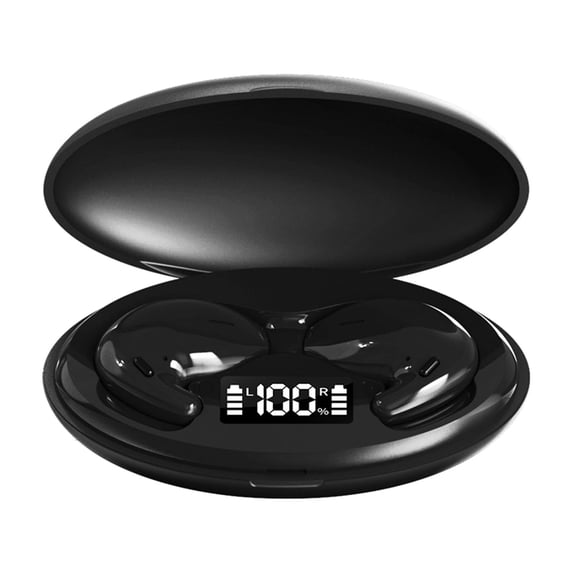 ESULOMP Headphones Digital Display Invisible Comfortable Wear Earphones Invisibility Bluetooth 5.0 Wireless Earbuds Headset