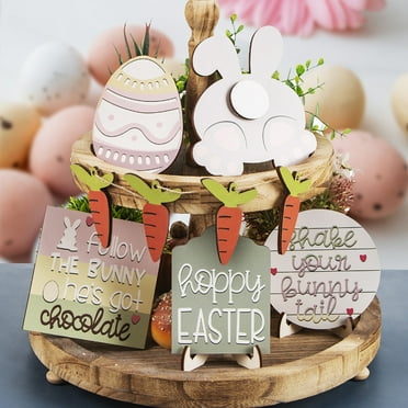 ESULOMP Large Tray Set Of 12 Decorative Easter Home Furnishings (Flat) Decorative Tray Tier Set Table Decor 12x10in