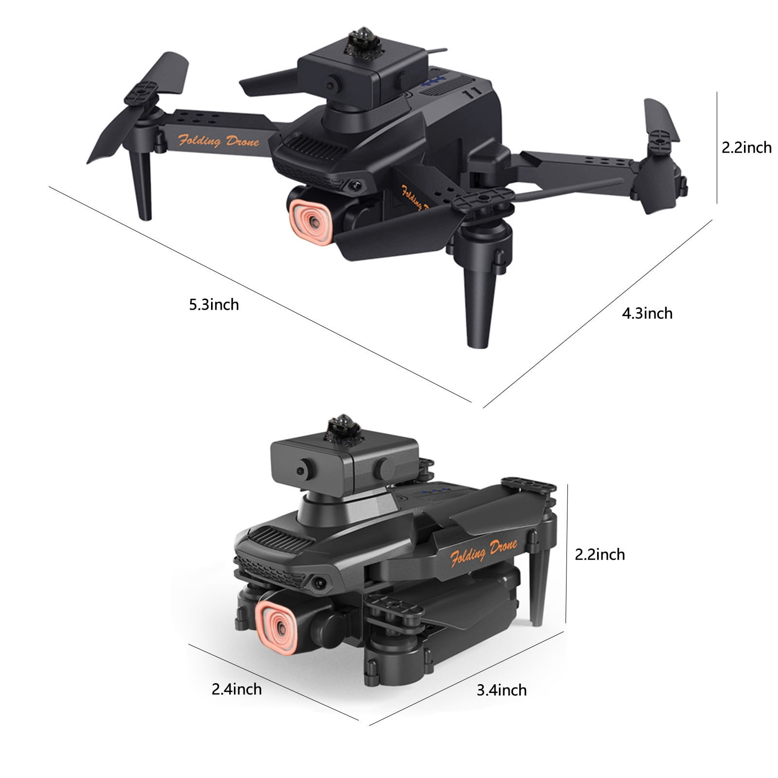 ESULOMP Mini Drone with 1080P Dual HD FPV Camera Remote Control Toys Gifts for Boys Girls with Altitude Hold Headless Mode Start Speed Adjustment