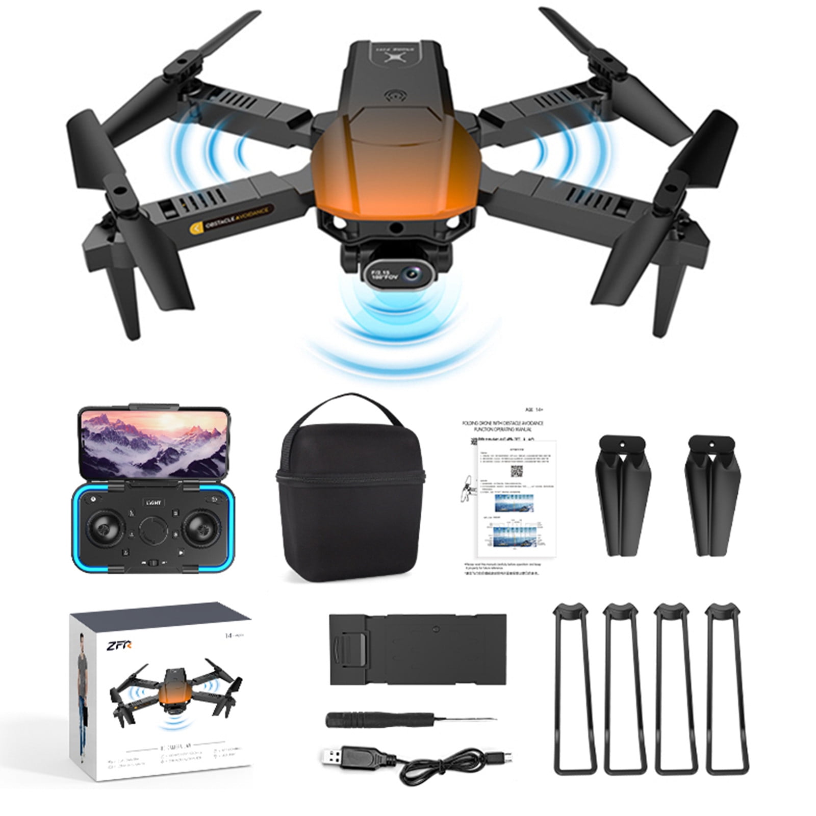 ESULOMP Mini Drone with Dual 1080P HD FPV Camera Remote Control Toys Gifts for Boys Girls with Altitude Hold Headless Mode Start Speed Adjustment