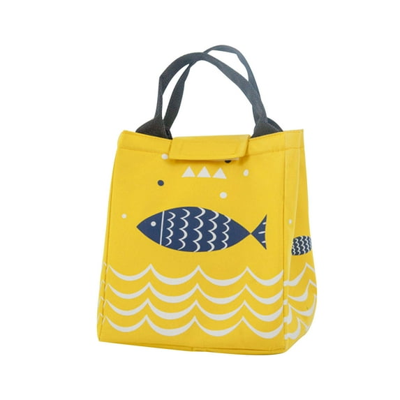 ESULOMP Oxford Cloth Printing Portable Lunch Bag Outdoor Picnic Insulation Bag Portable Ice Bag 9.25 x 7.68 x 6.69 inches