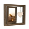 thumbnail image 1 of ESULOMP Picture Frames,Rotating Floating Photo Frames Double-Sided Display with HD Acrylic for Vertical Or Horizontal Tabletop Display (6 Inch) 9.05X8.26, 1 of 5