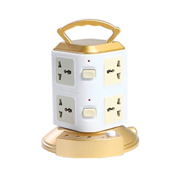 ESULOMP Power Strip Surge Protector with 3 USB Ports&8 Universal Socket Plugs, 6.6 ft Long Extension Cord-Universal Charging Station Vertical Socke