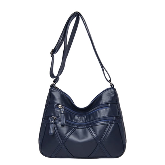 ESULOMP Soft Leather Shoulder Bag, Mom's Bag, Ladies' Multi Compartment Crossbody Bag, Large Capacity Soft Leather Bag 9.81 x 4.31 x 7.51 inches