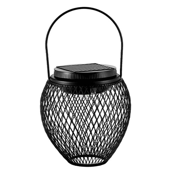 ESULOMP Solar Lanterns Outdoor Hanging Lantern Lights Hollowed-Out Metal Decor Lantern Led Decorative Garden Light Delicate Garden Decoration for Patio
