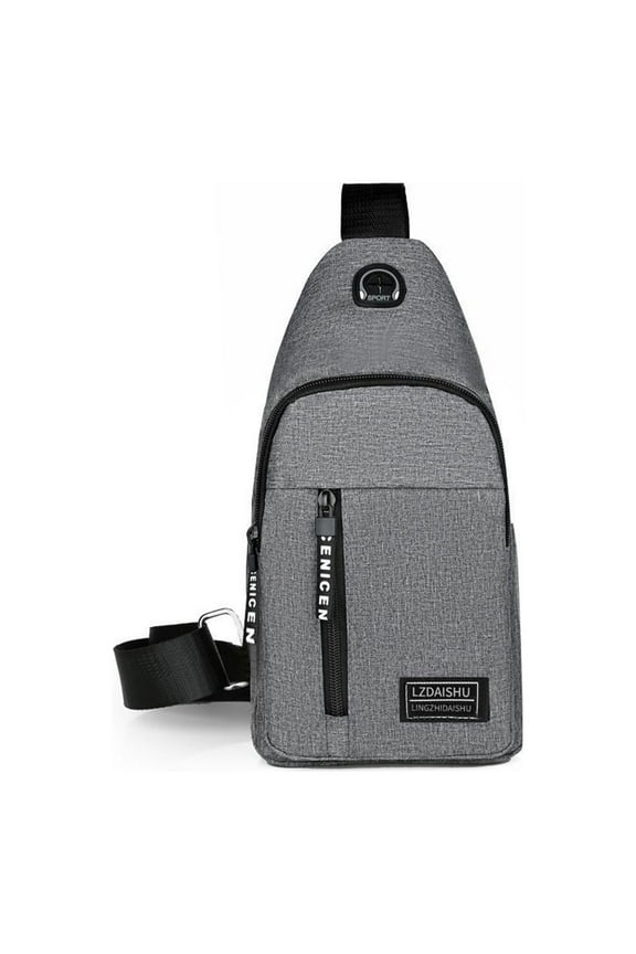 Strap Bag Crossbody Backpack with With Headphone Hole Strap Backpack Hiking Backpack Multipurpose Crossbody Chest Bag 12.2 x 6.69 x 1.97 inches