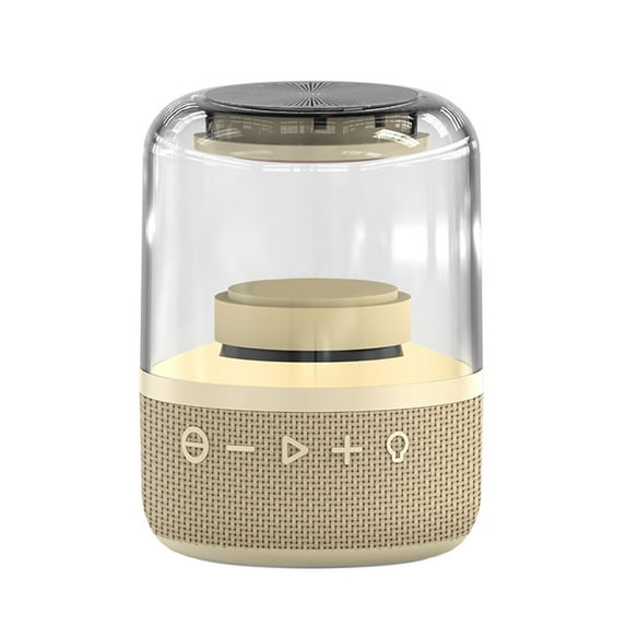 ESULOMP Transparent Colorful Light Effect Luminous Bluetooth Speaker Wireless Glazed Computer Audio Desktop Ornaments Ambient Light Audio