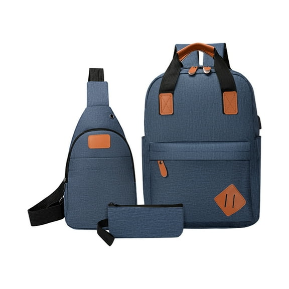 ESULOMP Travel Laptop Backpack,Large Women's Men's Travel Backpack,Business Carry On Backpack with Crossbody and Coin Purse,Durable College Bag Three Piece