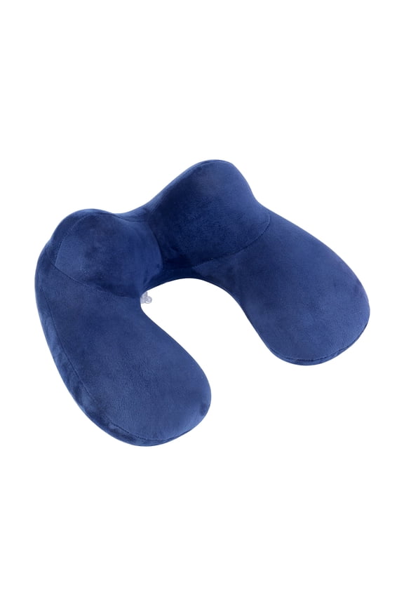 U-shaped Hump Inflatable Airplane Travel Blowing Neck Soft and Warm Texture, Elastic and Comfortable 12.2x12.2x5.51in