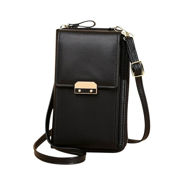 ESULOMP Women Simply Fashion Bags, Mini Leather Mobile Phone Crossbody Bags Mobile Phone Bag Shoulder Handbag Wallet with Credit Card Slots