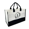 thumbnail image 1 of ESULOMP Women's Fashion Canvas Handbag Cotton Canvas Letter Beach Bag Fashion European and American Fashion Handbag Canvas Shopping Bag, 1 of 6