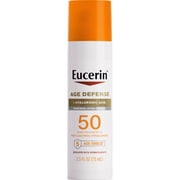 Eucerin Sun Age Defense Face Sunscreen Lotion SPF 50 with Hyaluronic Acid, 2.5 fl oz